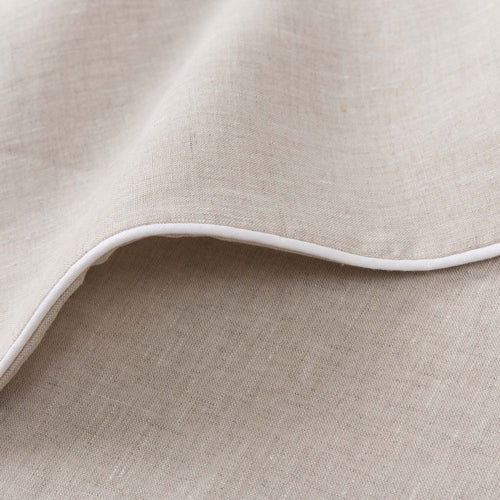 Kissenbezug Tercia, Natur & Weiß, 100% Leinen | Hochwertige Wohnaccessoires
