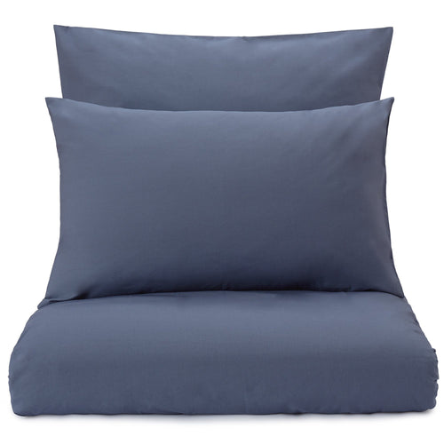 Bettdeckenbezug Manteigas, Dunkles Graublau, 100% Bio-Baumwolle