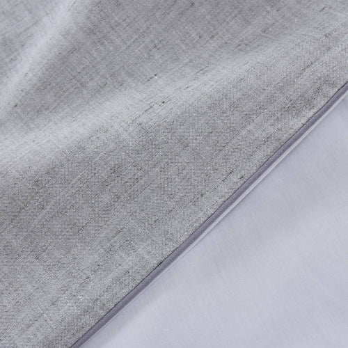 Kissenbezug Sameiro, Grau & Weiß & Anthrazit, 100% Leinen & 100% Bio-Baumwolle | Hochwertige Wohnaccessoires