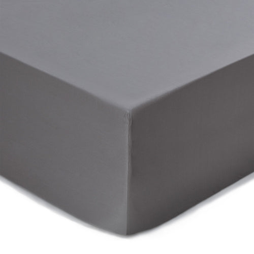 Boxspring-Spannbettlaken Vivy Grau, 100% Baumwolle