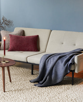 Santaka Wool Blanket dark blue & off-white, 100% new wool