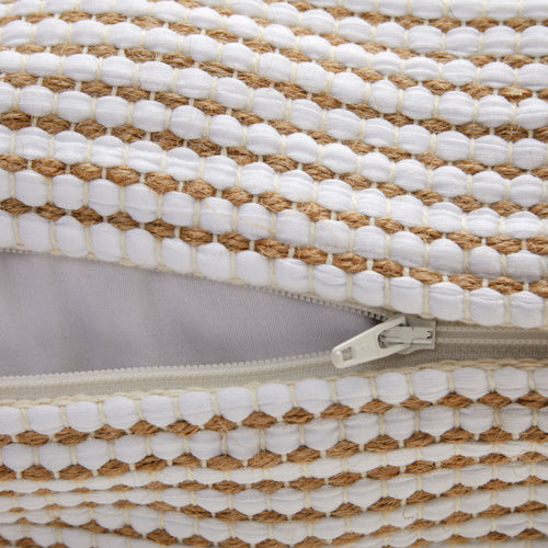 Upcycling-Kissen mit Füllung Cadema [Weiß & Beige]