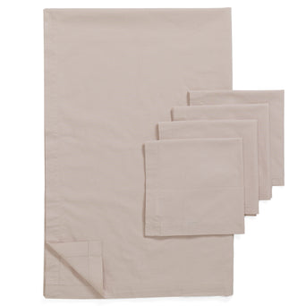Baumwoll-Tischwäsche-Set Luzia [Beige]