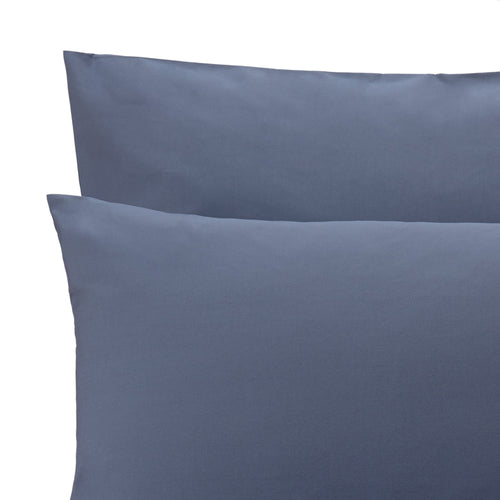 Bettdeckenbezug Manteigas, Dunkles Graublau, 100% Bio-Baumwolle | URBANARA Perkal-Bettwäsche